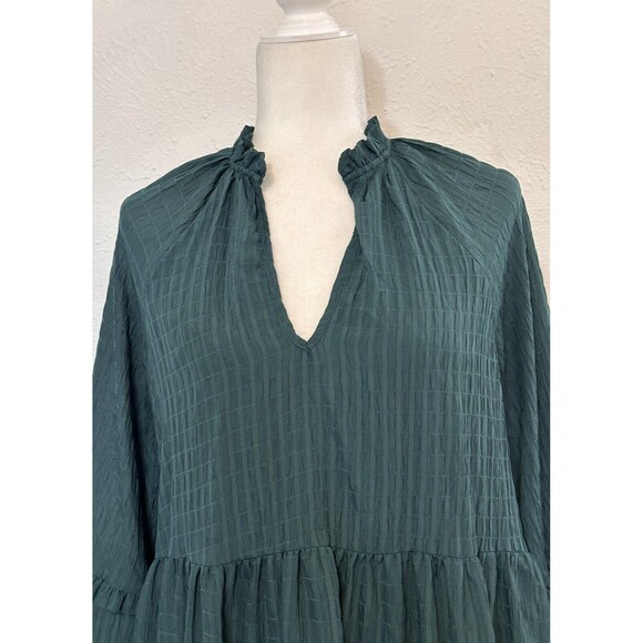 Mare Mare X Anthropologie Size XS Tiered Anne Dress Puff Sleeve Boho Peasant - Picture 6 of 16